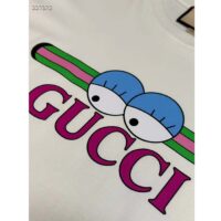 Gucci Women GG Cotton Jersey T-Shirt Print White Crewneck Short Sleeves (8)