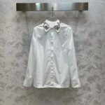 Gucci Men GG Cotton Poplin Shirt Embroidery Long Sleeves Concealed Placket - immagine 2