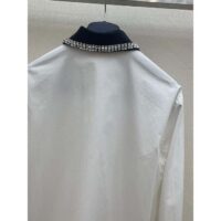 Gucci Women GG Cotton Shirt Detachable Collar White Poplin Long Sleeves (5)