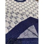 Gucci Women GG Lamé Jacquard Top Cotton Navy Crewneck Short Sleeves – Bild 6