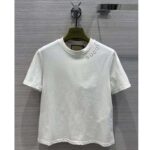 Gucci Men GG Light Cotton Jersey Shirt Crystal Round Neck Short Sleeves - Image 2
