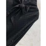 Gucci Women GG Silk Crêpe Shirt Neck Bow V Neck Gathered Yoke - Image 8