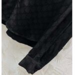 Gucci Women GG Silk Crêpe Shirt Neck Bow V Neck Gathered Yoke - Image 7