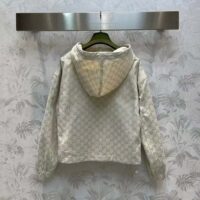 Gucci Women Jumbo GG Canvas Puffer Jacket Cotton Lined High Neck (4)