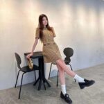 Gucci Women Original GG Canvas Jumpsuit Point Neck Short Sleeves - Image 11