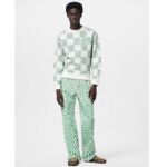 Louis Vuitton LV Men Damier Cotton Sweatshirt Classic Fit Green 1AFJHG - Imagen 11