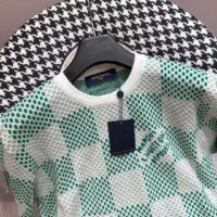 Louis Vuitton LV Men Damier Knitted Short-Sleeved Crewneck Regular Fit 1AFIX4 (5)