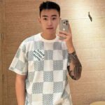 Louis Vuitton LV Men Damier Knitted Short-Sleeved Crewneck Regular Fit 1AFIX4 - Image 9