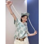 Louis Vuitton LV Women Damier Knitted Short-Sleeved Crewneck Regular Fit 1AFIX4 - Image 11