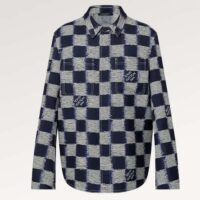 Louis Vuitton LV Men Damier Wool Overshirt Regular Fit 1AFAUN