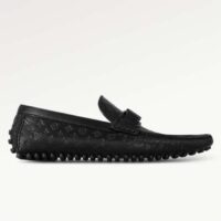 Louis Vuitton LV Men Hockenheim Moccasin Black Mini Monogram Calf Leather 1ABM4Z (2)