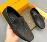 Louis Vuitton LV Men Hockenheim Moccasin Black Mini Monogram Calf Leather 1ABM4Z - Image 3
