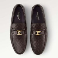 Louis Vuitton LV Men Hockenheim Moccasin Moka Brown Mini Monogram Calf Leather 1ABM5X (3)