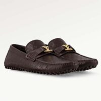 Louis Vuitton LV Men Hockenheim Moccasin Moka Brown Mini Monogram Calf Leather 1ABM5X (3)