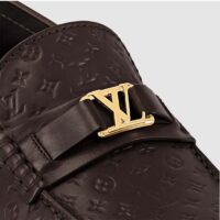 Louis Vuitton LV Men Hockenheim Moccasin Moka Brown Mini Monogram Calf Leather 1ABM5X (3)