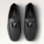 Louis Vuitton LV Men Monte Carlo Mocassin Black Grained Calf Leather 1AC543 - immagine 3