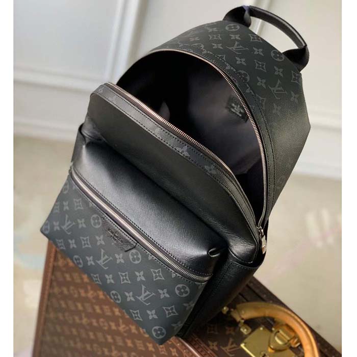 Louis Vuitton LV Unisex Discovery Backpack PM Black Taiga Cowhide Leather M30230