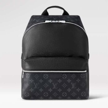 Louis Vuitton LV Unisex Discovery Backpack PM Black Taiga Cowhide Leather M30230