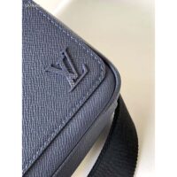 Louis Vuitton LV Unisex District PM Bag Blue Taiga Cowhide Leather M30969 (2)