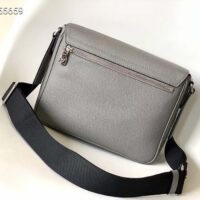 Louis Vuitton LV Unisex District PM Bag Grey Taiga Cowhide Leather M30851 (7)