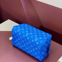 Louis Vuitton LV Unisex Dopp Kit Blue Monogram Coated Canvas M31037 (3)