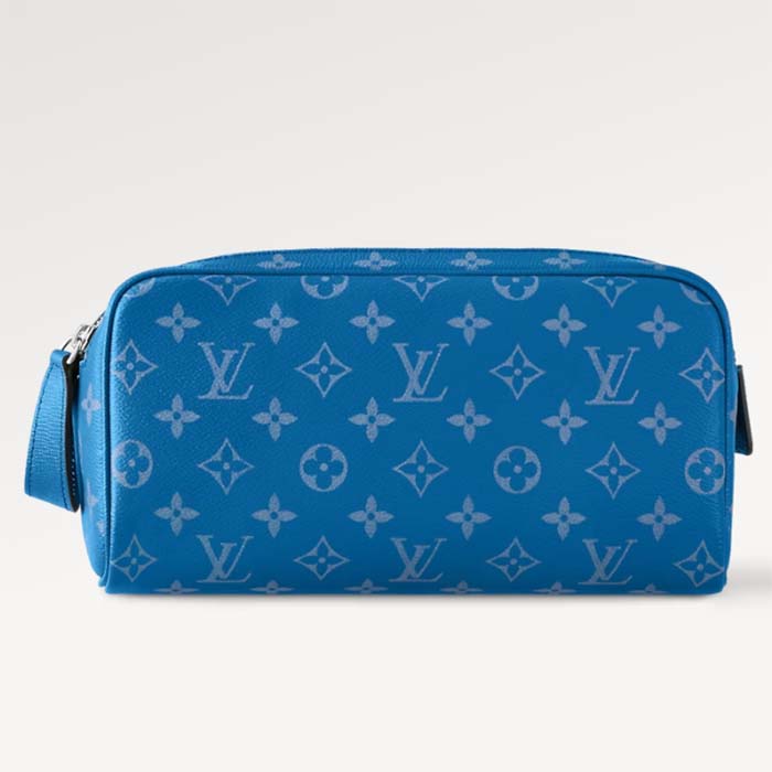 Louis Vuitton LV Unisex Dopp Kit Blue Monogram Coated Canvas M31037