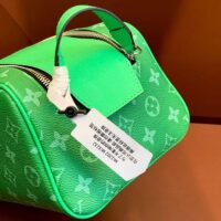 Louis Vuitton LV Unisex Dopp Kit Green Monogram Coated Canvas M31013 (9)