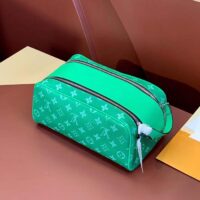 Louis Vuitton LV Unisex Dopp Kit Green Monogram Coated Canvas M31013 (9)