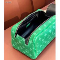 Louis Vuitton LV Unisex Dopp Kit Green Monogram Coated Canvas M31013 (9)