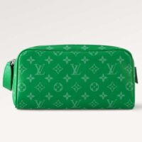 Louis Vuitton LV Unisex Dopp Kit Green Monogram Coated Canvas M31013 (9)