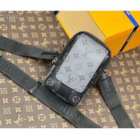 Louis Vuitton LV Unisex Double Phone Pouch NM Monogram Coated Canvas M81321 (6)