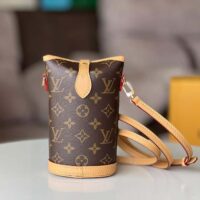 Louis Vuitton LV Unisex Fold Me Pouch Monogram Coated Canvas M80874 (7)