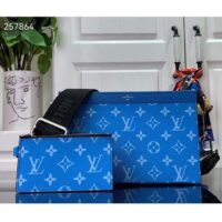 Louis Vuitton LV Unisex Gaston Wearable Wallet Blue Monogram Coated Canvas M83099 (5)