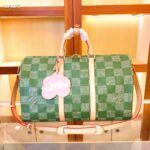 Louis Vuitton LV Unisex Keepall Bandoulière 50 Green Damier Golf Coated Canvas N40667 - immagine 3