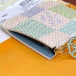 Louis Vuitton LV Unisex Romy Card Holder Green Damier Coated Canvas N40639 - immagine 8