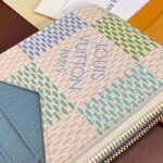Louis Vuitton LV Unisex Romy Card Holder Green Damier Coated Canvas N40639 - immagine 4