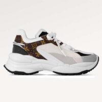 Louis Vuitton LV Unisex Run 55 Sneaker White Mix Materials 1AASDF (4)