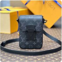 Louis Vuitton LV Unisex S-Lock Vertical Wearable Wallet Monogram Coated Canvas M82252 (9)