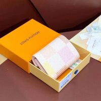 Louis Vuitton LV Unisex Victorine Wallet Peach Pink Damier Coated Canvas N40638 (2)