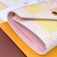 Louis Vuitton LV Unisex Victorine Wallet Peach Pink Damier Coated Canvas N40638 (2)