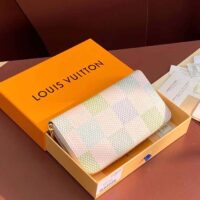 Louis Vuitton LV Unisex Zippy Wallet Pistachio Green Damier Coated Canvas N40748 (4)