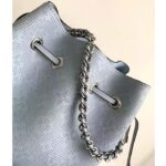 Louis Vuitton LV Women Bella Bucket Bag Lilac Perforated Mahina Calfskin M22714 – Image 10