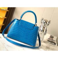 Louis Vuitton LV Women Capucines BB Blue Brilliant Alligator Leather N91698 (8)