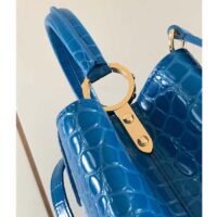 Louis Vuitton LV Women Capucines BB Blue Brilliant Alligator Leather N91698 (8)