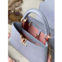 Louis Vuitton LV Women Capucines BB Ice Grey Taurillon Leather M23280 (1)