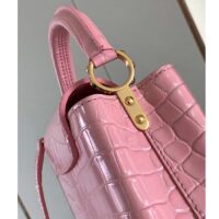 Louis Vuitton LV Women Capucines BB Pink Brilliant Alligator Leather N92679 (2)