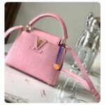 Louis Vuitton LV Women Capucines BB Pink Brilliant Alligator Leather N92679 - immagine 2