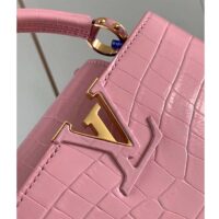 Louis Vuitton LV Women Capucines BB Pink Brilliant Alligator Leather N92679 (2)