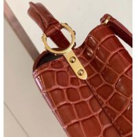 Louis Vuitton LV Women Capucines BB Red Brilliant Alligator Leather N93992 (6)