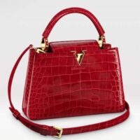 Louis Vuitton LV Women Capucines BB Red Brilliant Alligator Leather N93992 (6)